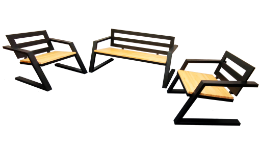 Комплект Троян лофт Z: 2 кресла и диван-скамья - 3